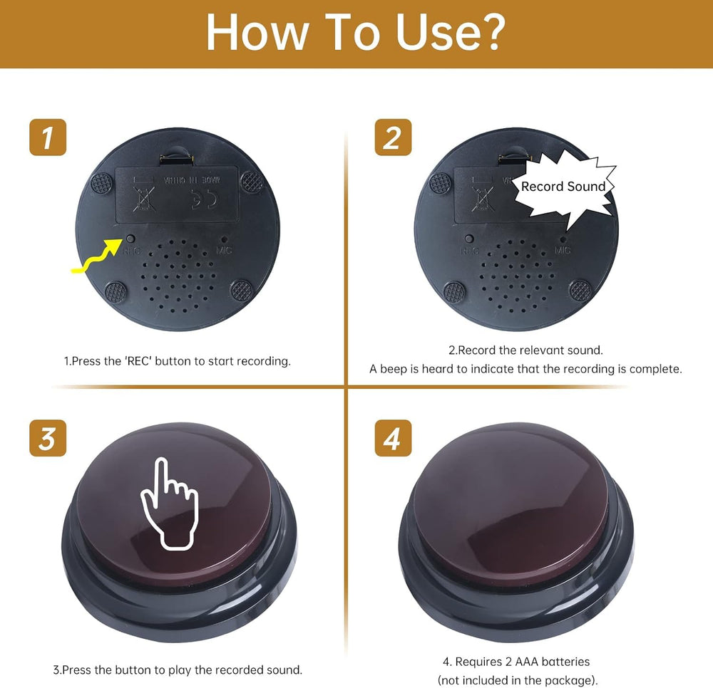 PELTEFLU voice recording button during playback demonstrates easy reviewing of messages
