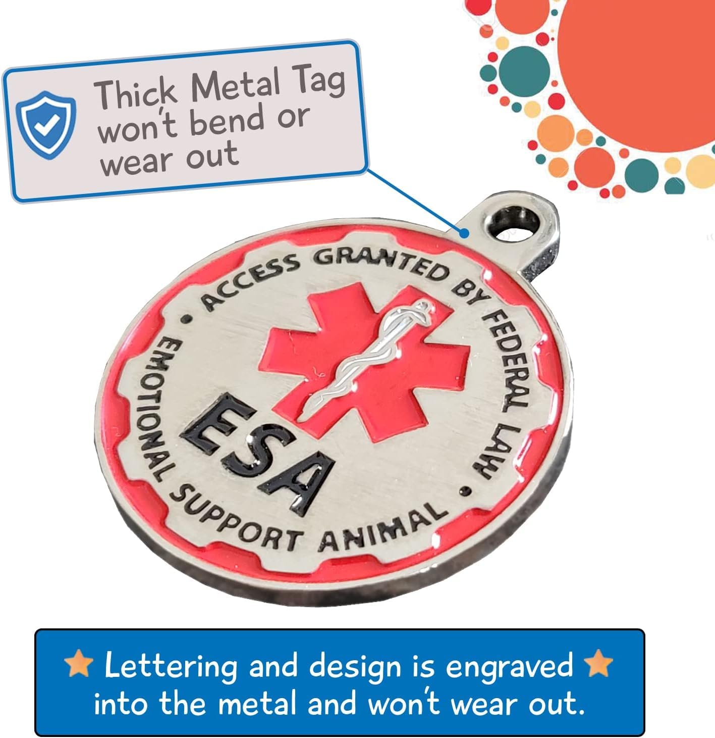 Pelto ESA leash ring and durable hardware for secure leash attachment during walks.