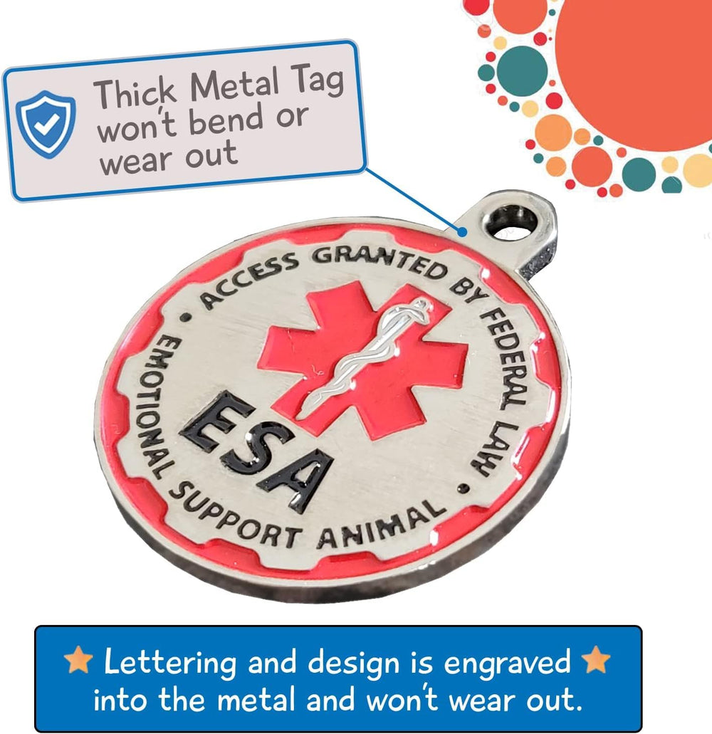 Pelto ESA leash ring and durable hardware for secure leash attachment during walks.