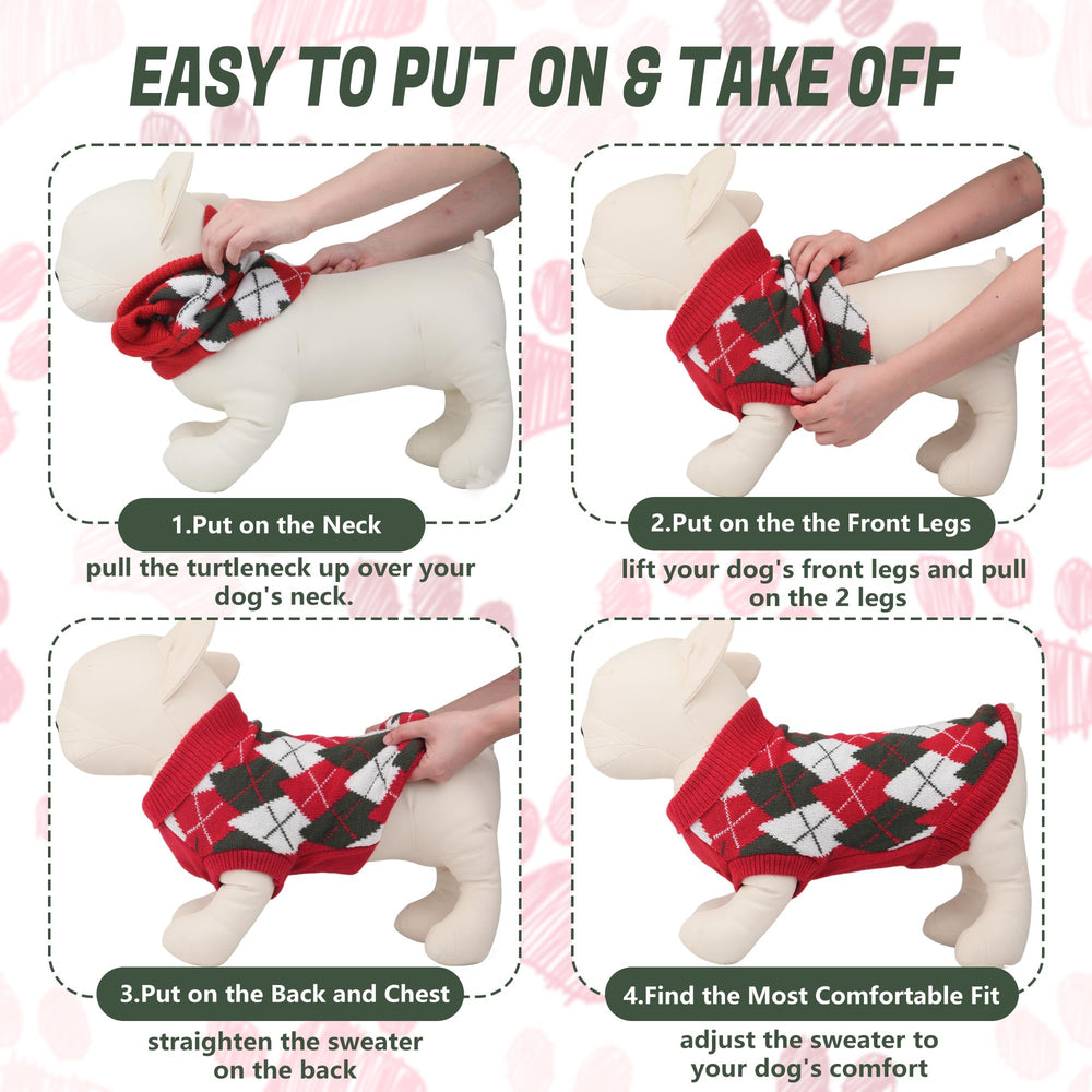 PELUKOA dog sweater holiday style for festive pet photos