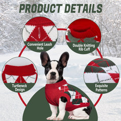 PELUKOA dog sweater leash-hole feature for easy outdoor walks
