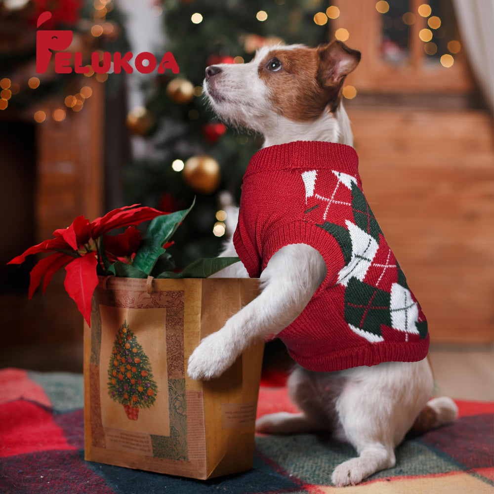 PELUKOA dog sweater size guide chest measurement for proper fit