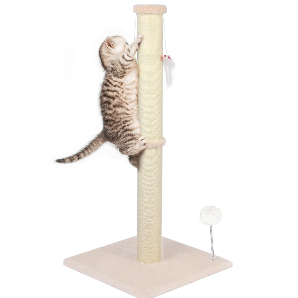 PELUMOZ 36-inch scratching post with heavy base for stable vertical scratching