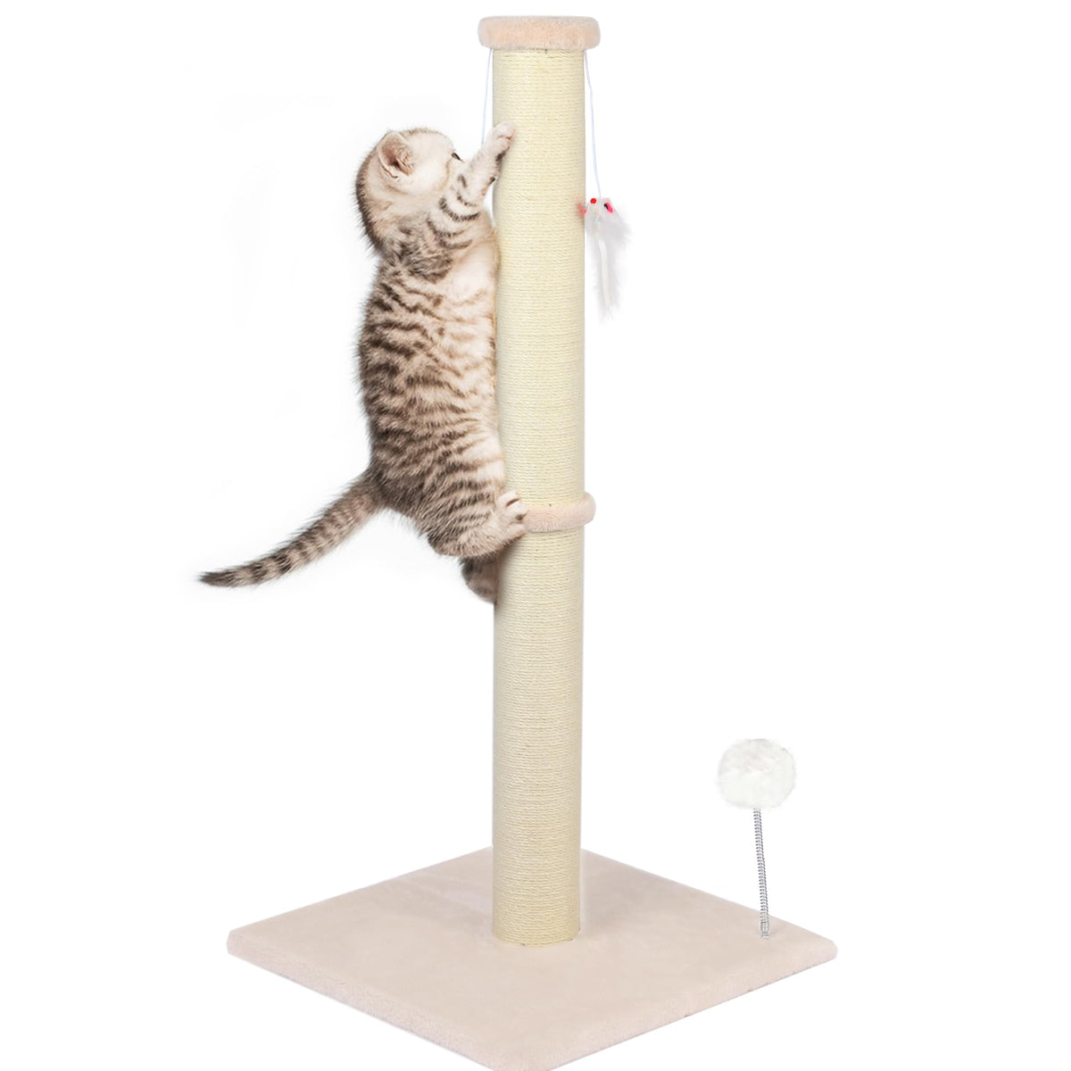 PELUMOZ 36-inch scratching post with heavy base for stable vertical scratching