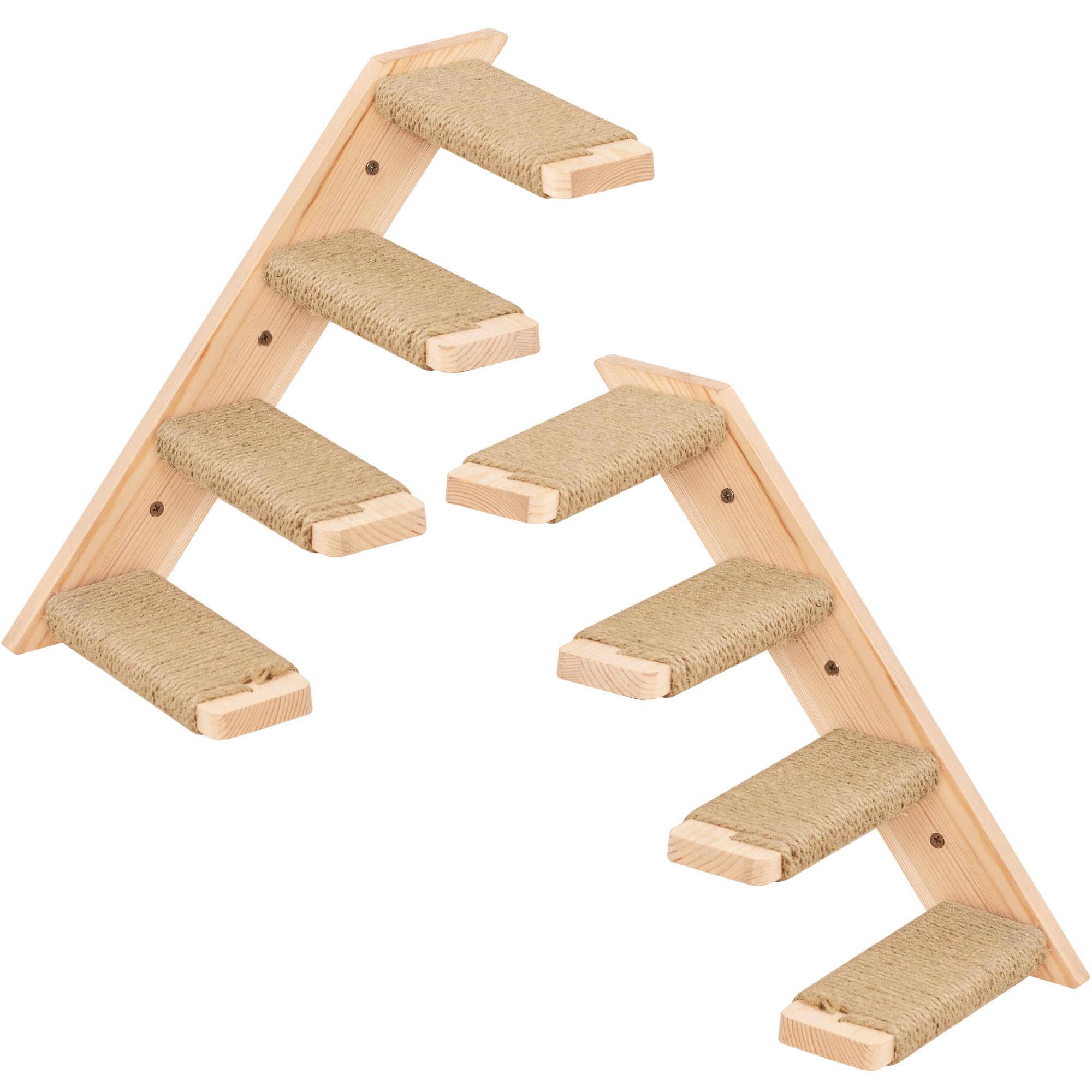 PELUMOZ cat-stair-4-step shows a sturdy space-saving climbing perch for cats.