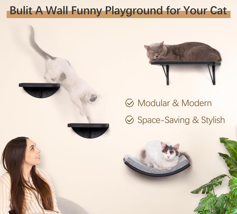 PELUMOZ Cat Wall Shelf wall-mounted design saves floor space in small homes.