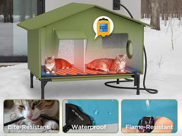 PELUMOZ olive green design connects to feeding stations