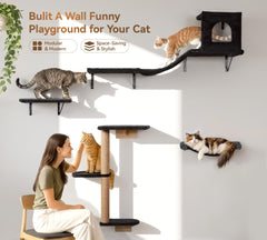 PEL UOMOZ puente mural para gatos, ruta de juego estable