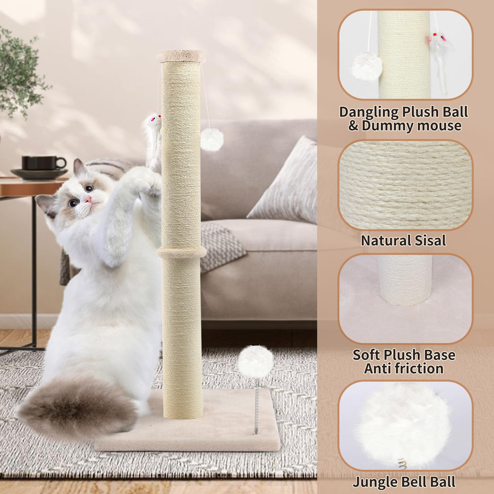 PELUMOZ sisal-wrapped post offers authentic scratching and claw health