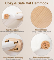 PELUMOZ solid wood frame: sturdy support up to 30 lbs.