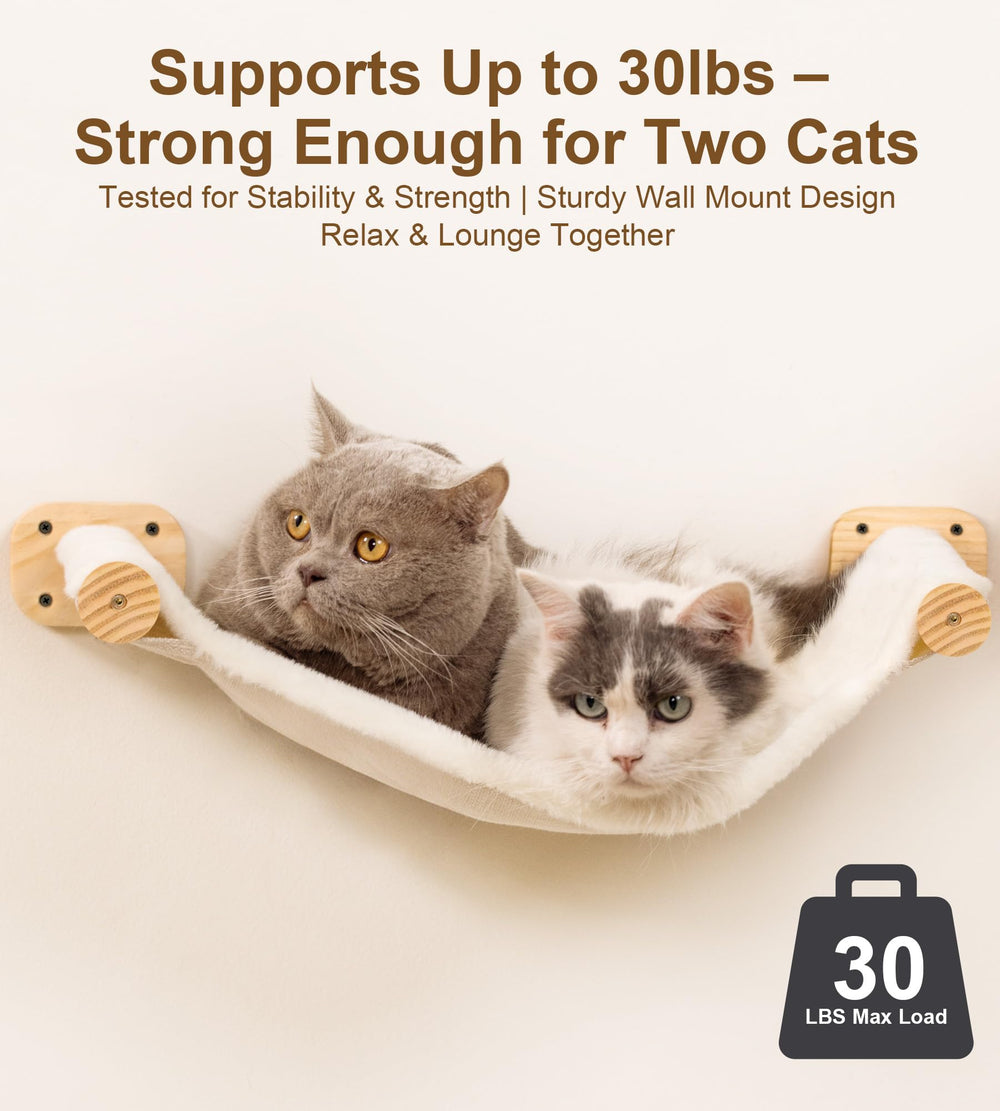PELUMOZ space-saving wall perch: elevated resting spot for cats.
