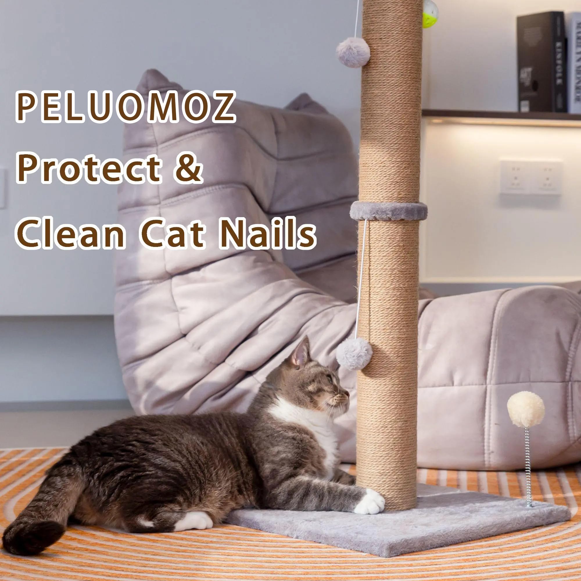PEL UMOZ tall post wrapped in natural sisal for durable scratching