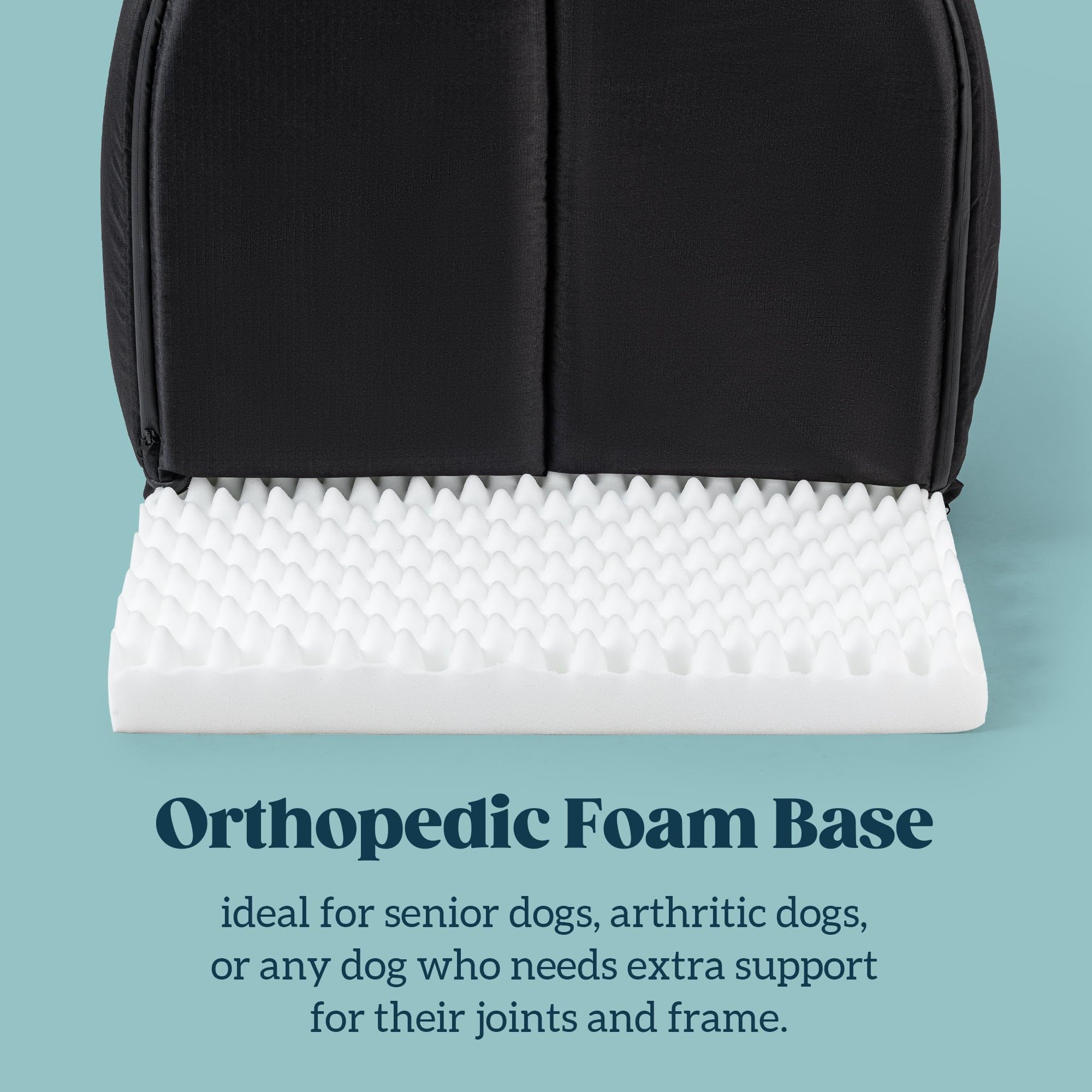 PELZIN egg-crate foam-filled dog house cradling joint comfort during rest