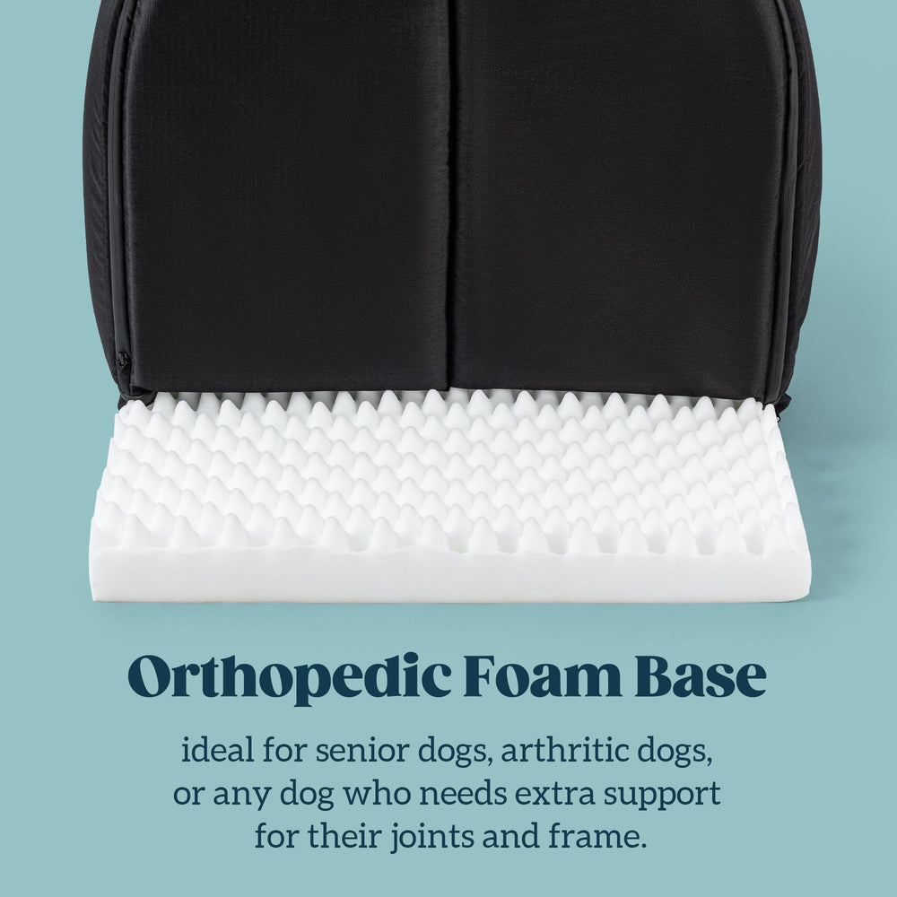 PELZIN egg-crate foam-filled dog house cradling joint comfort during rest