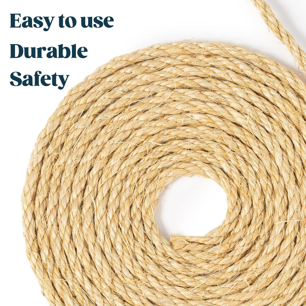 Pelzin Natural Sisal Rope stays durable under regular use, helping cats engage in healthy scratching.