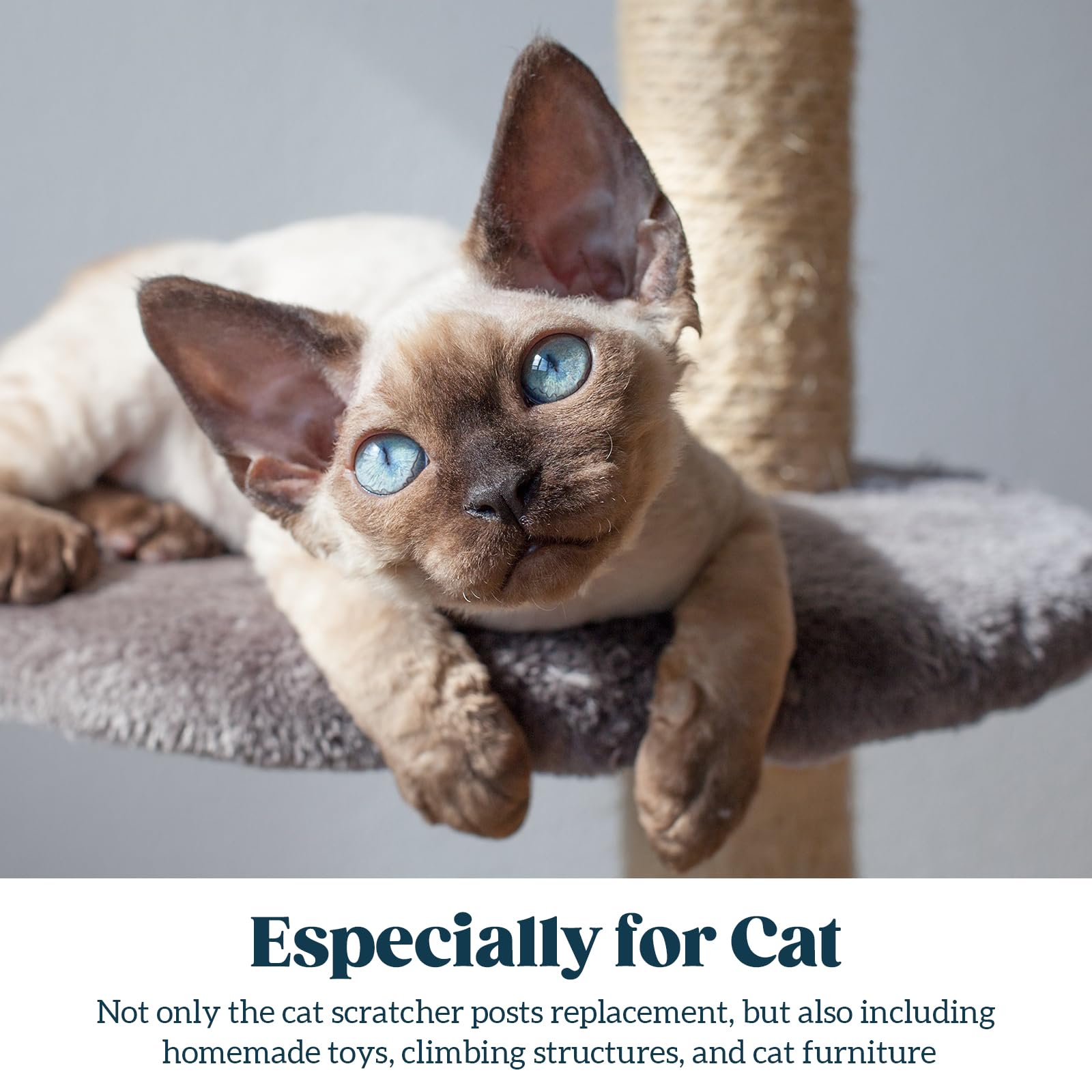 Pelzin Natural Sisal Rope post replacement ideal for rebuilding a sturdy cat tree.