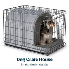 PELZIN Orthopedic Dog Bed House exterior Charcoal showcases durable, private hideaway for small breeds.