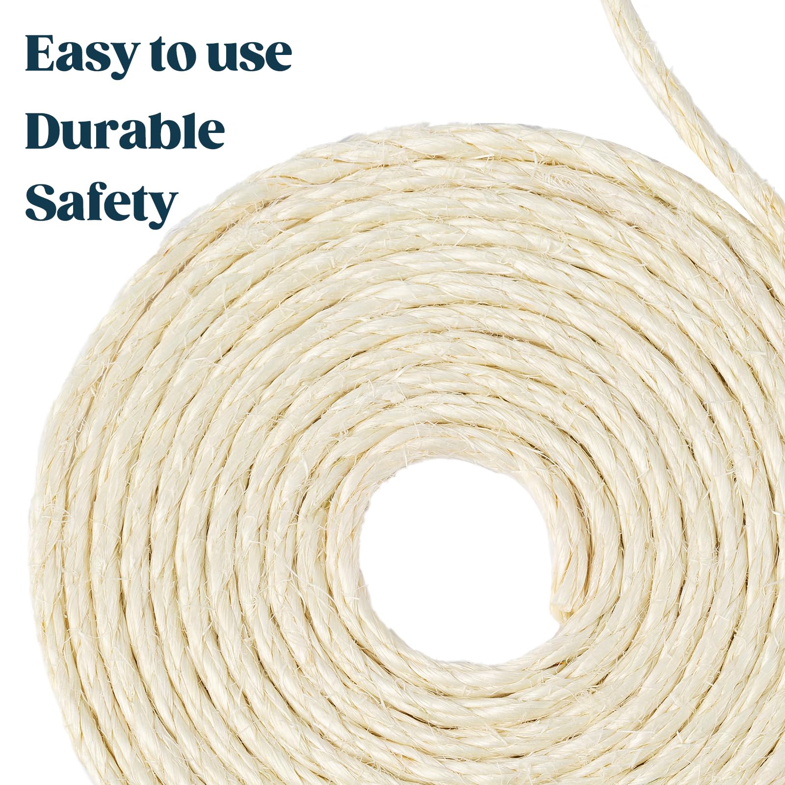 Pelzin sisal rope sustainability highlight biodegradability and chemical-free material.