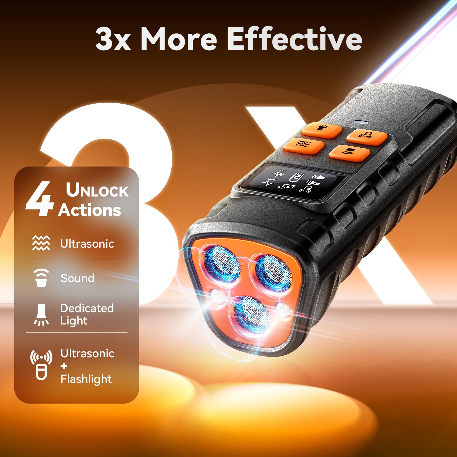 PEMOO device showing six modes with dual ultrasonic frequencies for versatile training.