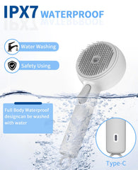 Pengxinhui Cat Steam Brush bristle closeup shows sturdy bristles and soft silicone head for gentle removal.