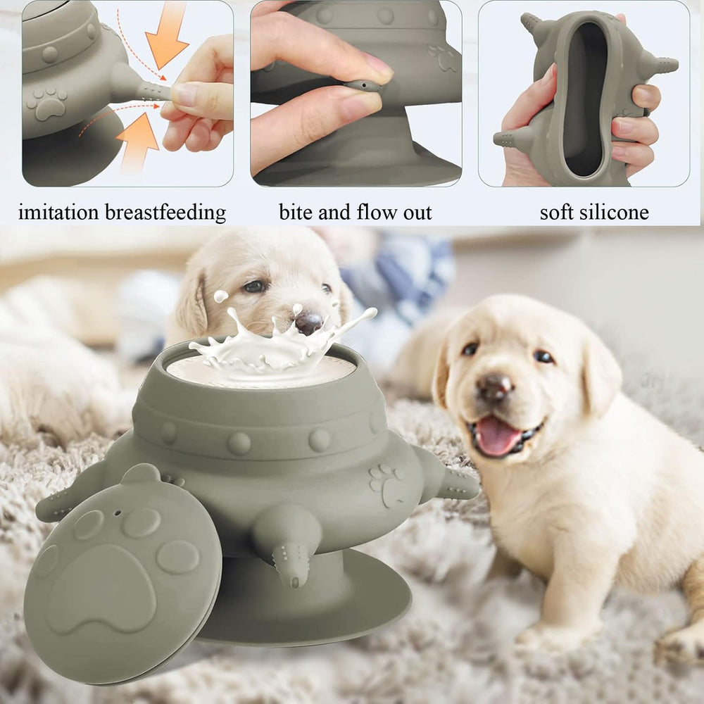 PENINSULA LOVE puppy-milk-feeder-nipples provide simultaneous feeding for four pets.