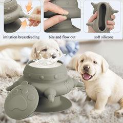 PENINSULA LOVE puppy-milk-feeder-nipples provide simultaneous feeding for four pets.
