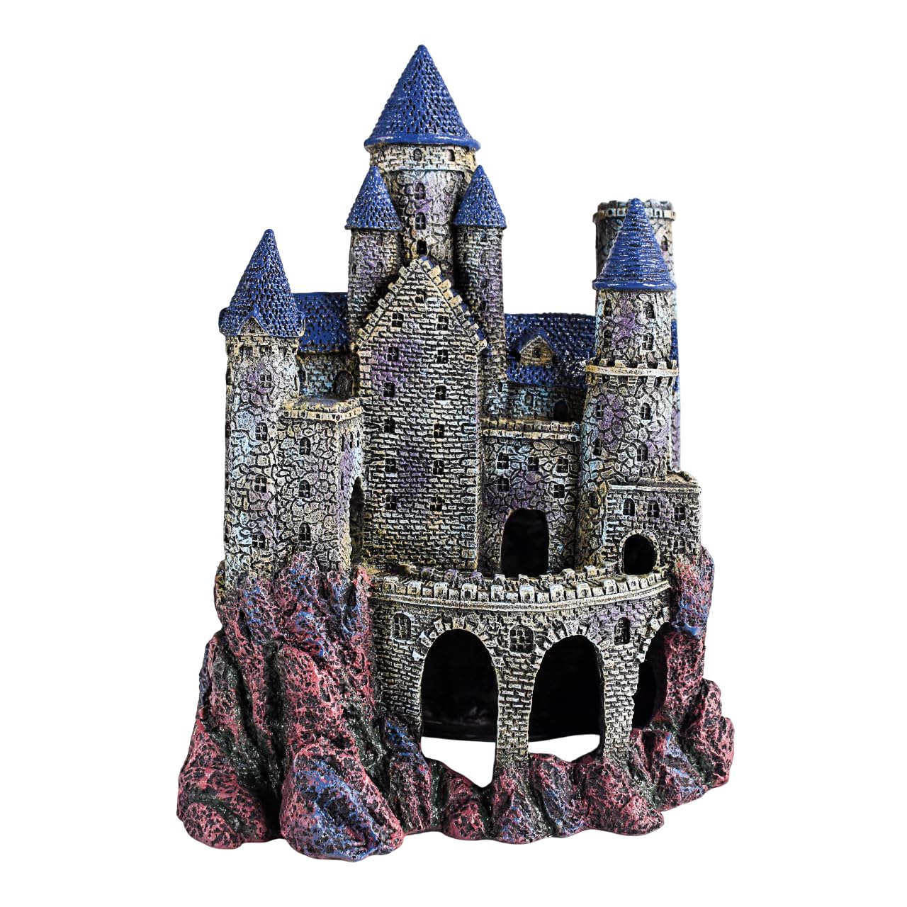 Penn-Plax Age-of-Magic Wizard's Castle aquarium decoration offers a dramatic centerpiece and fish hiding spots.