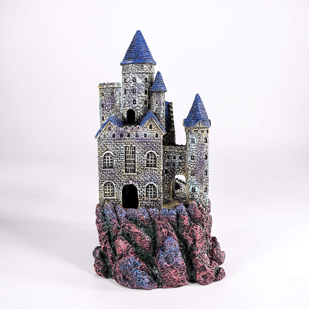 Penn-Plax Age-of-Magic Wizard's Castle offers swim-through tunnels to encourage movement and reduce boredom.
