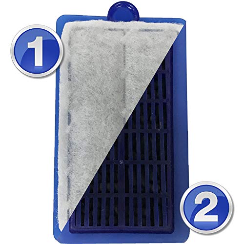 Penn-Plax Cascade 300GPH filter tray installation shows easy replacement.