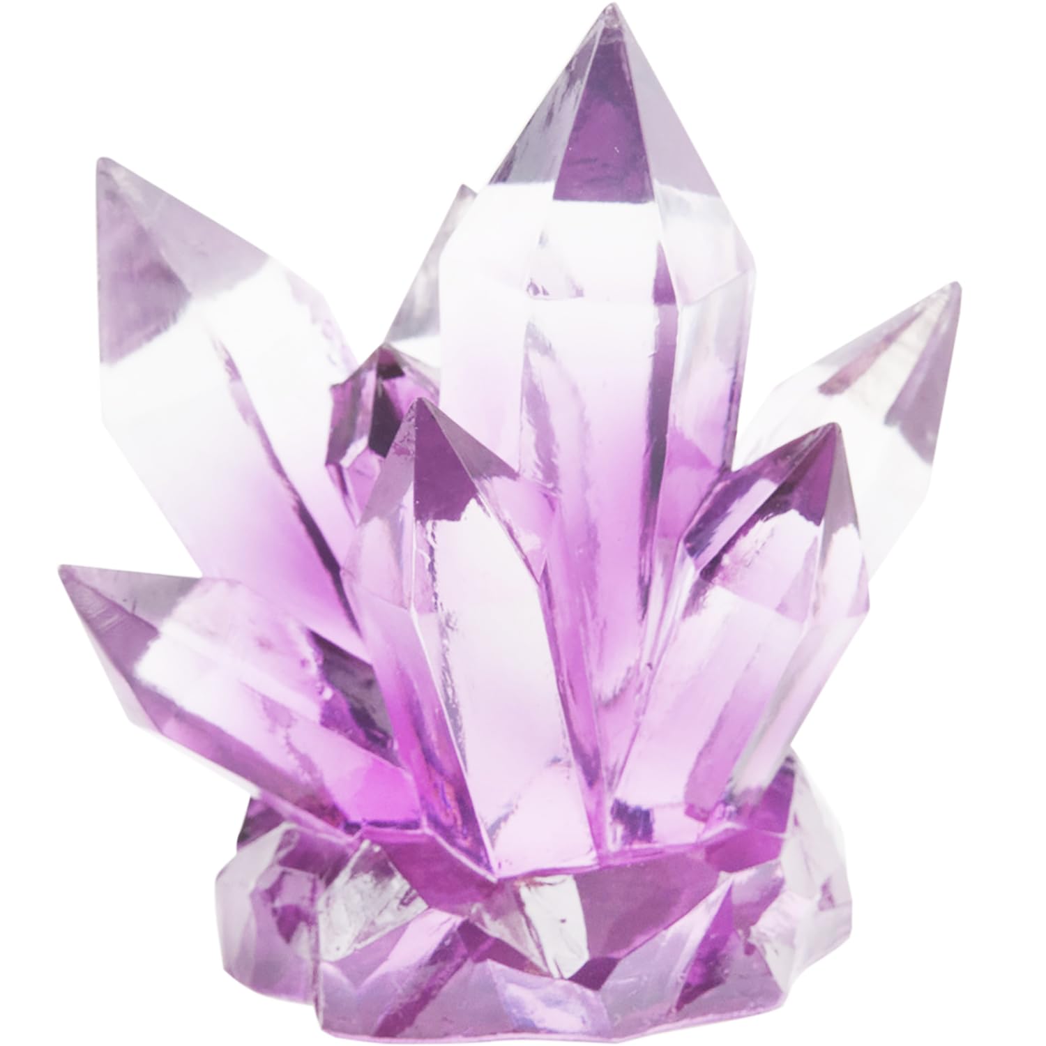 Penn-Plax Deco-Replicas Amethyst Pink Crystal Cluster adds a shimmering focal point in aquarium.