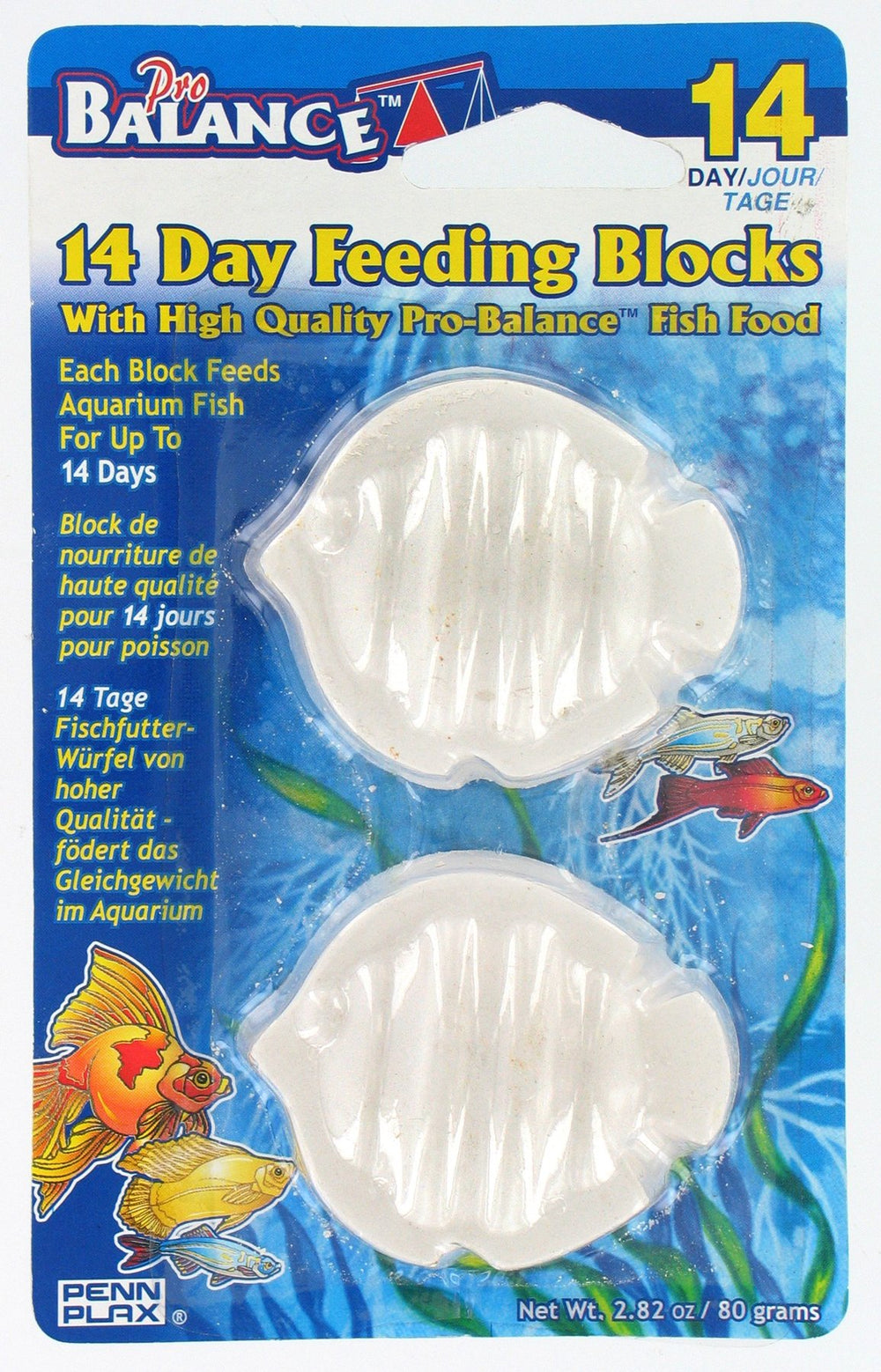 Penn-Plax Pro Balance 14-day vacation feeding blocks, fish-shaped, for simple fish care while away.