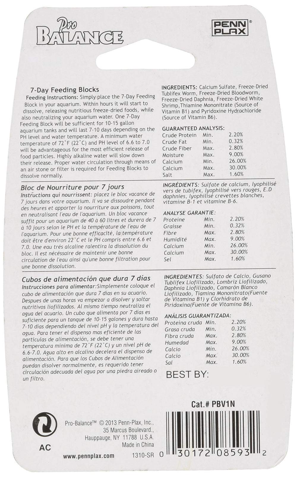 Penn-Plax Pro Balance Betta Blocks portion shown for precise feeding portions.