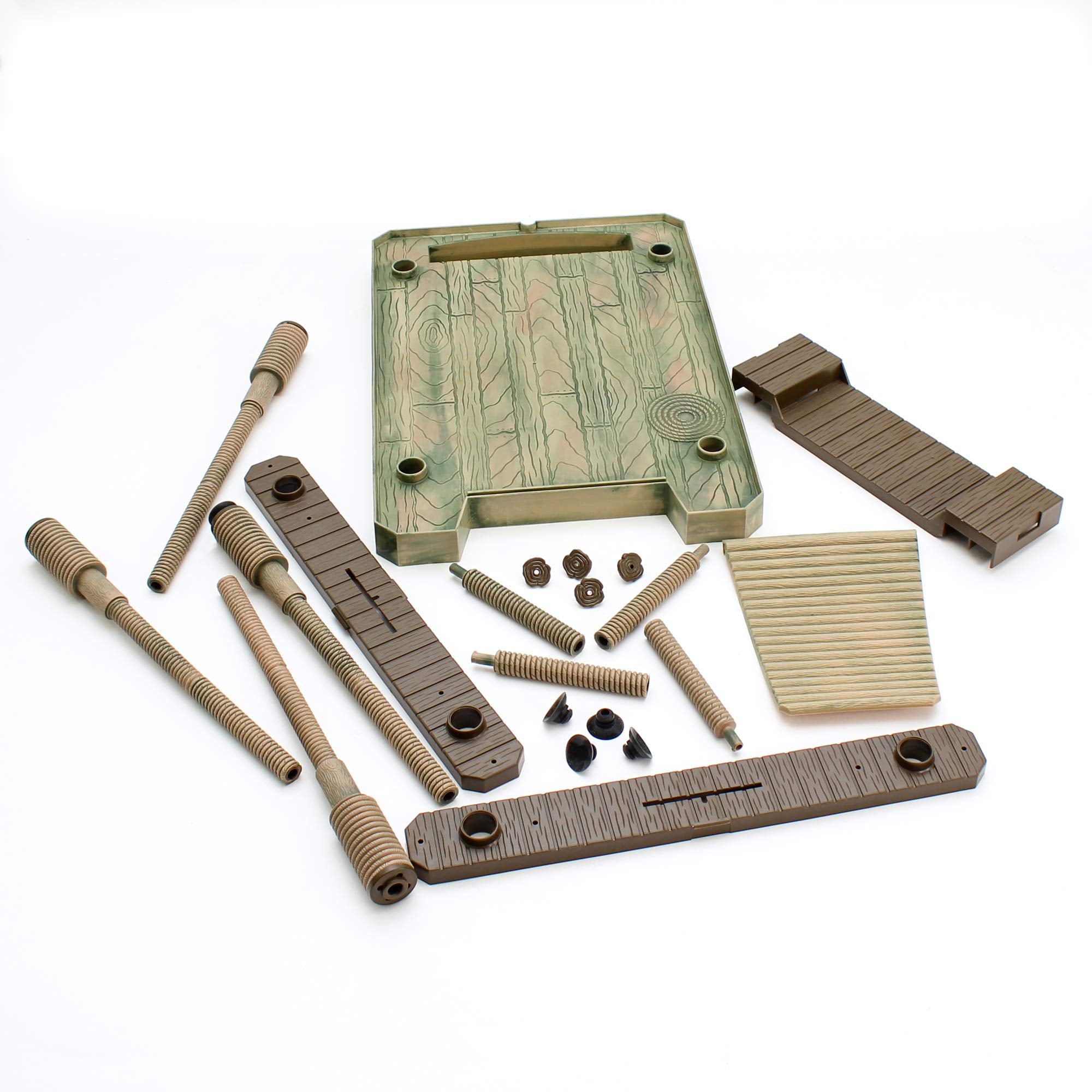 Adjustable-pylon supports on Penn-Plax Reptology Floating Turtle Pier adapt to water levels.