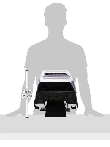 Penn-Plax Reptology Turtle Topper clear ridged top offers secure lamp mounting.