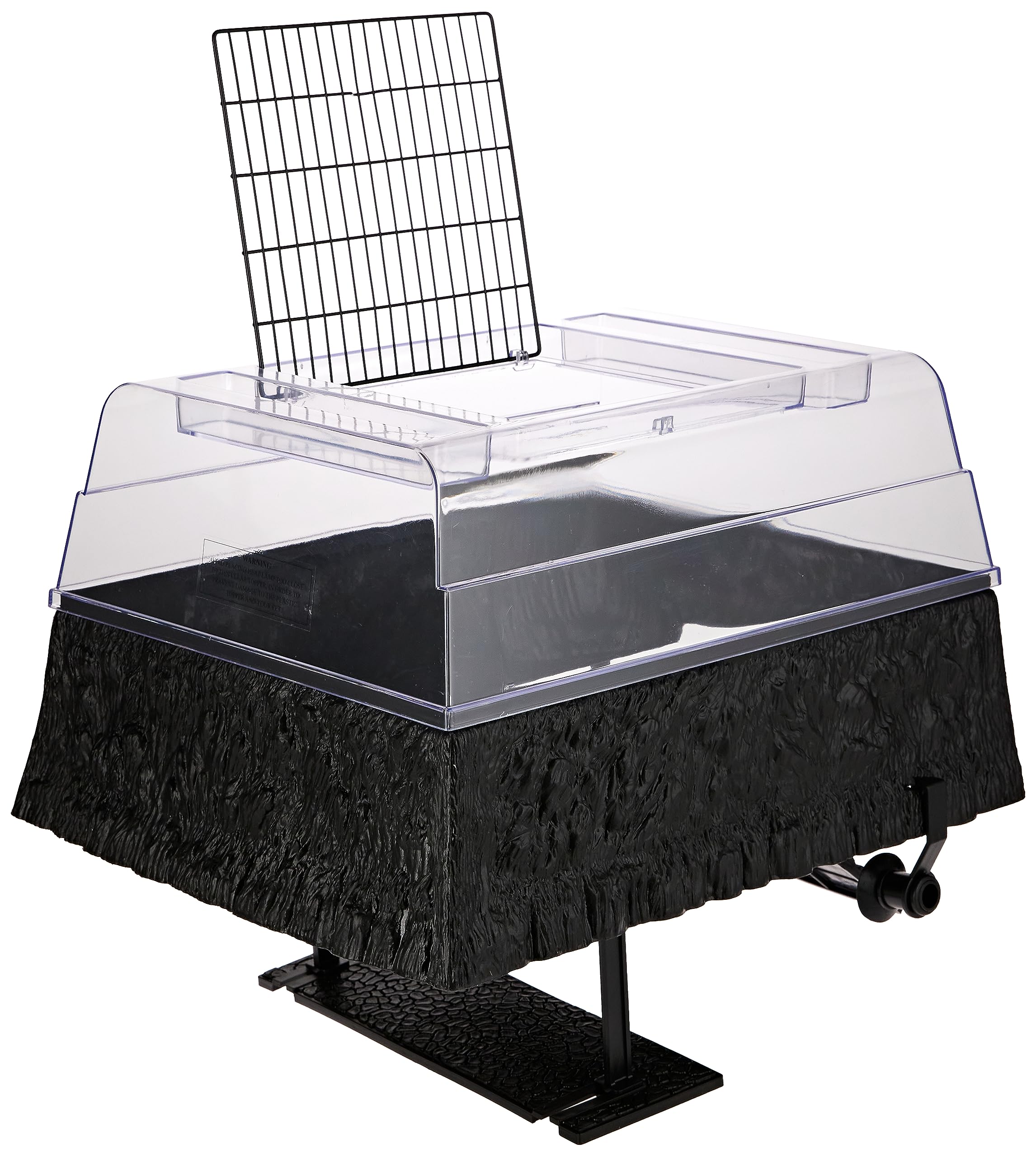 Penn-Plax Reptology Turtle Topper hanging platform partially submerged resting.