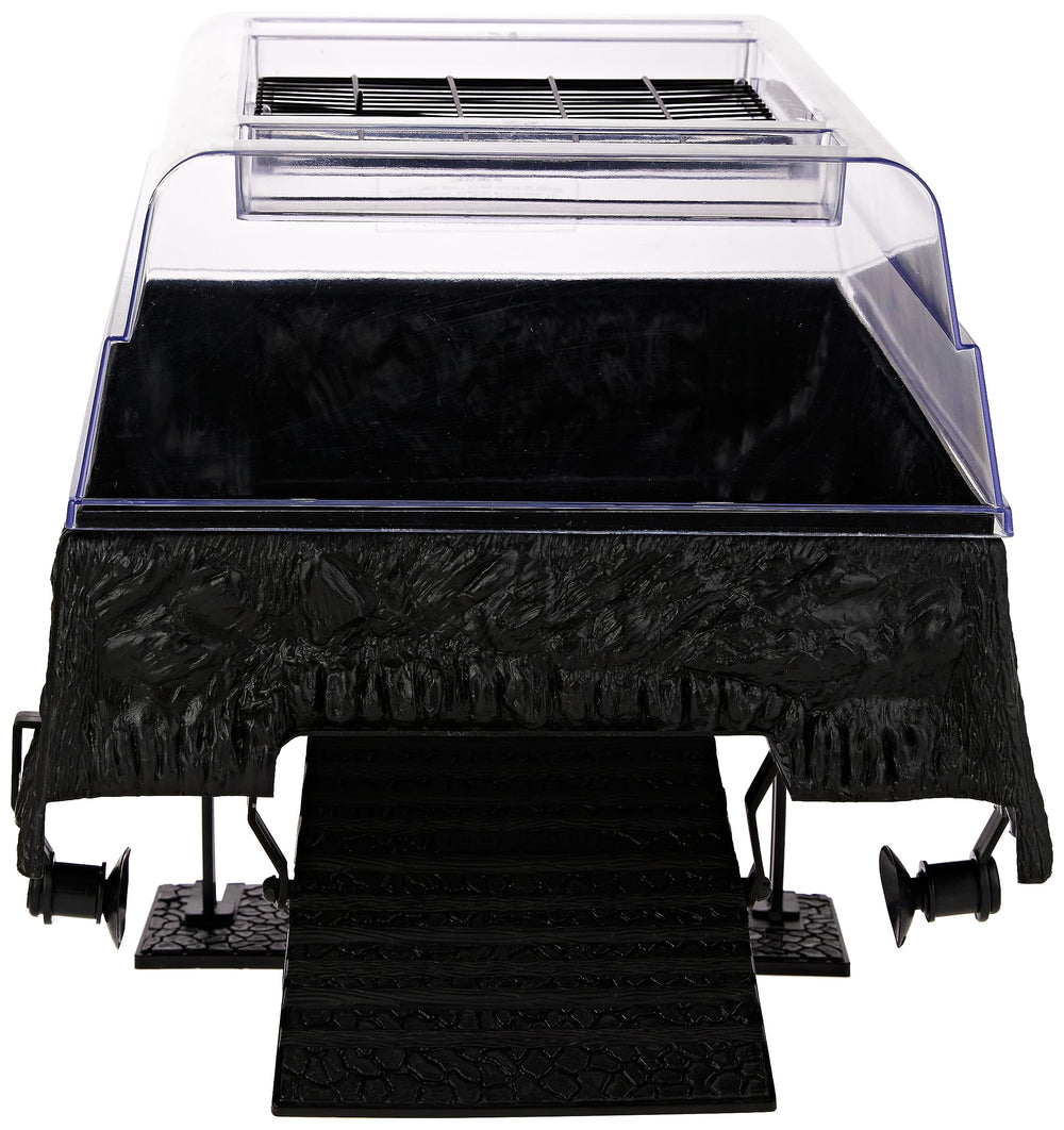 Penn-Plax Reptology Turtle Topper compatible with clamp-style heat lamps.