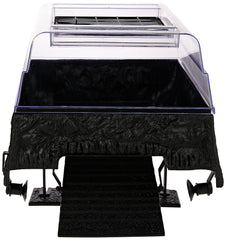 Penn-Plax Reptology Turtle Topper compatible with clamp-style heat lamps.