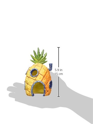 Penn-Plax Spongebob aquarium ornament front view adds colorful character
