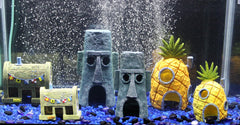 Penn-Plax SpongeBob Pineapple House base ensures stable placement in any aquarium.