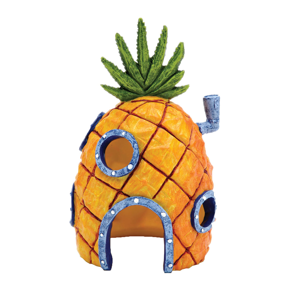Penn-Plax Spongebob pineapple house packaging shows two-piece set