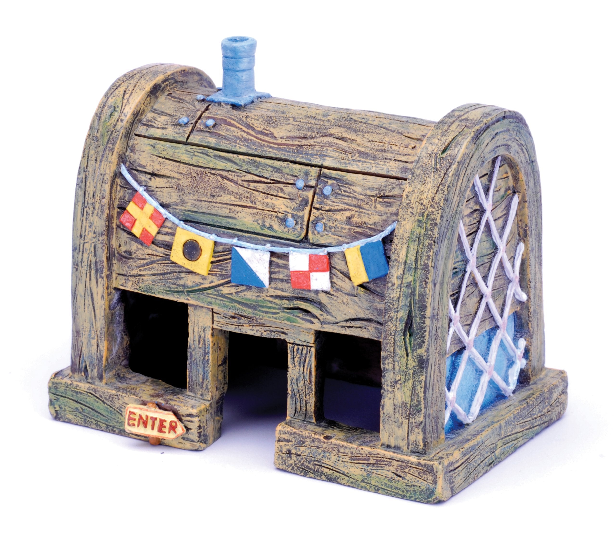 Squidward Easter Island Home base promotes stability in aquariums and terrariums.
