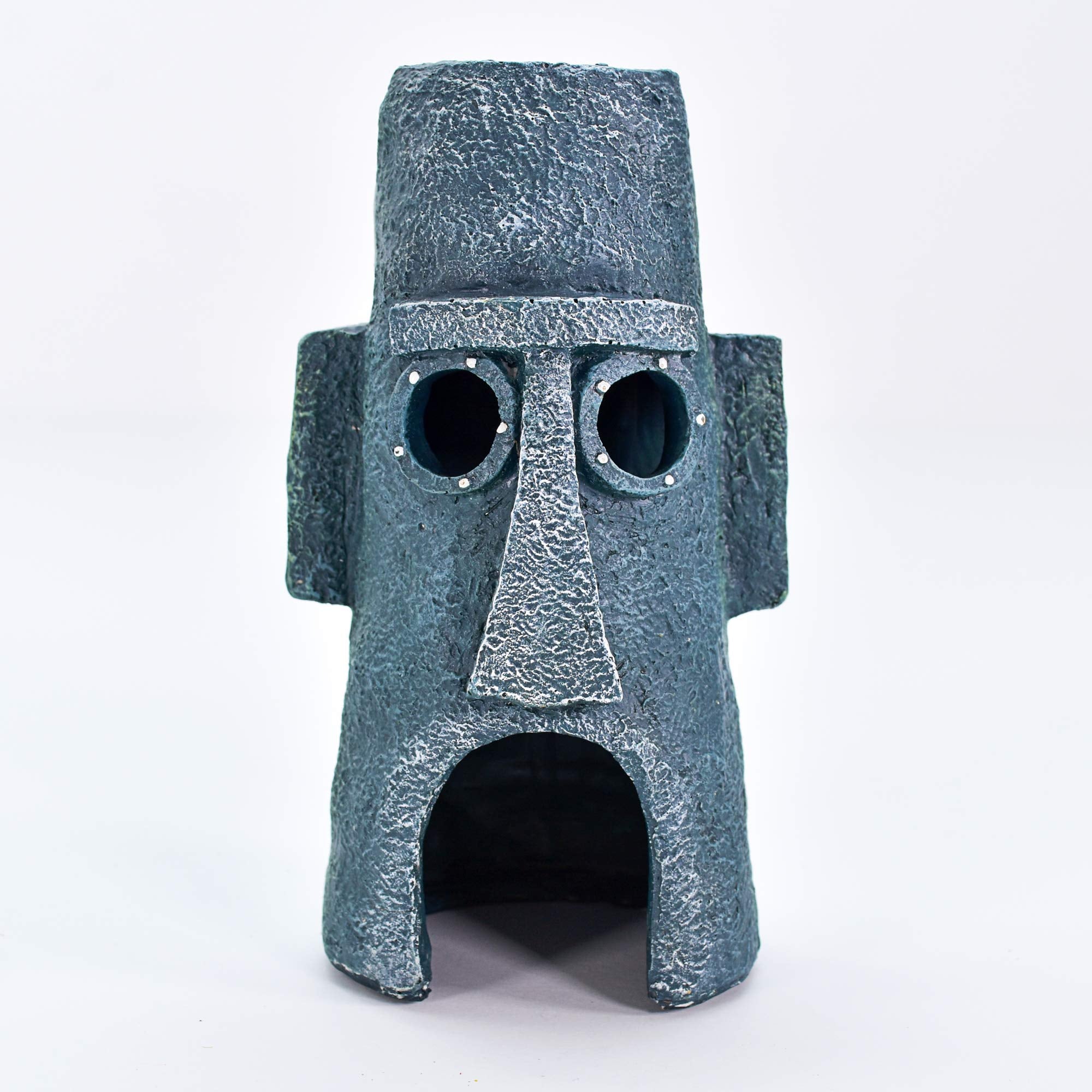 Squidward Easter Island Home detail highlights island-inspired texture and dimensions.