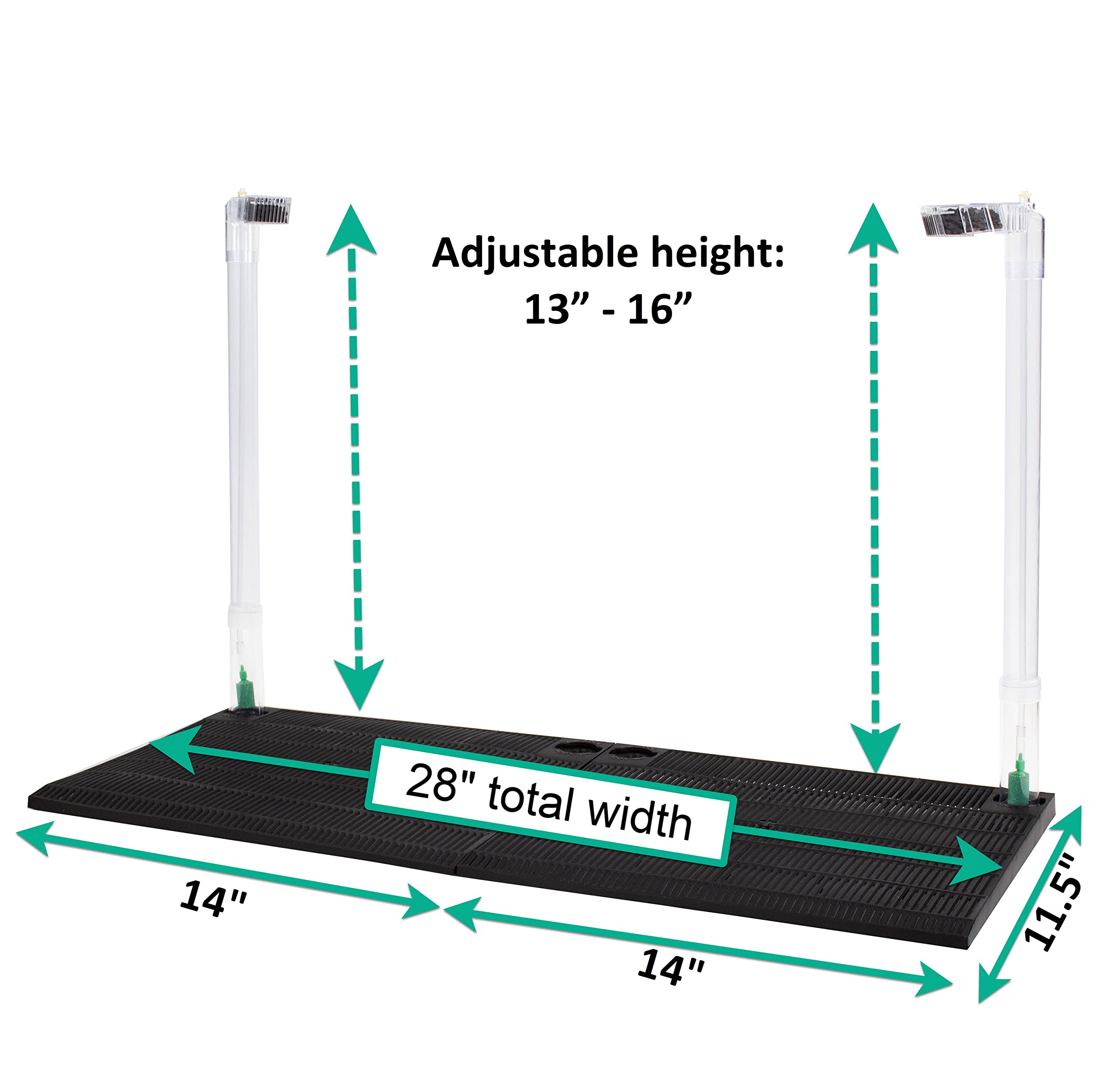Penn-Plax Undergravel Filter aeration bubbles demonstrate simultaneous filtration and aeration.