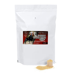 Pennwoods Body Builder 4000 bag shows 25 lb packaging for sustained horse nutrition.