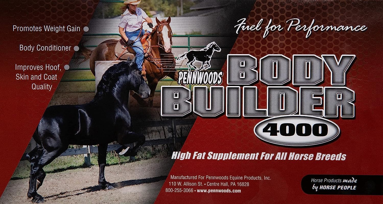 Pennwoods Body Builder 4000 USA-sourced ingredients label emphasizes local production.