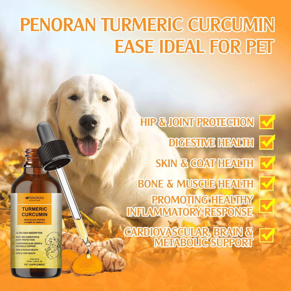 Penoran Dog Turmeric Drops easy integration into meals for dogs