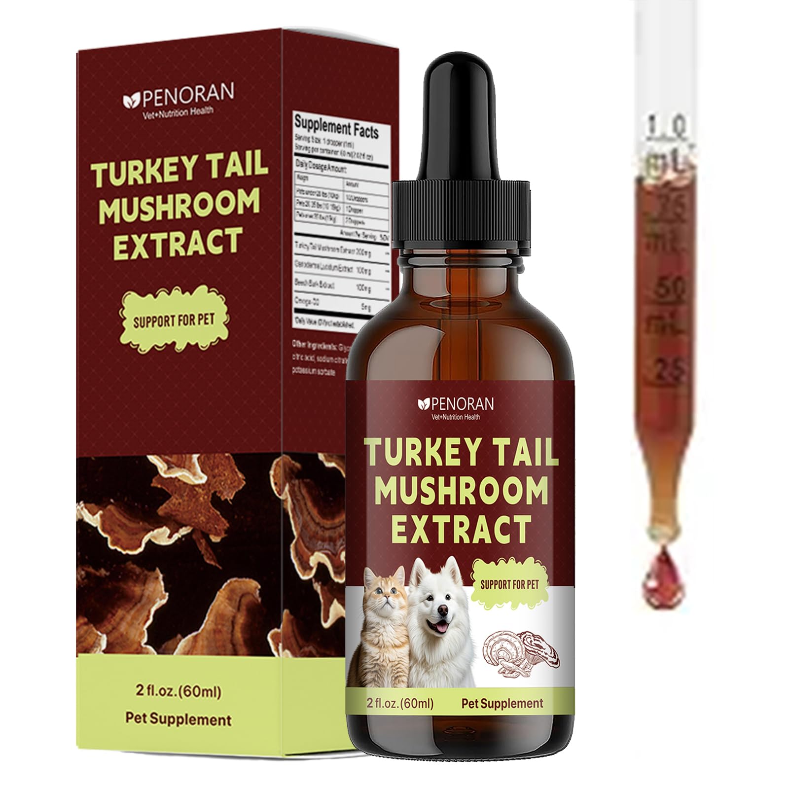 Penoran Turkey Tail Drops stored in a refrigerator after opening.