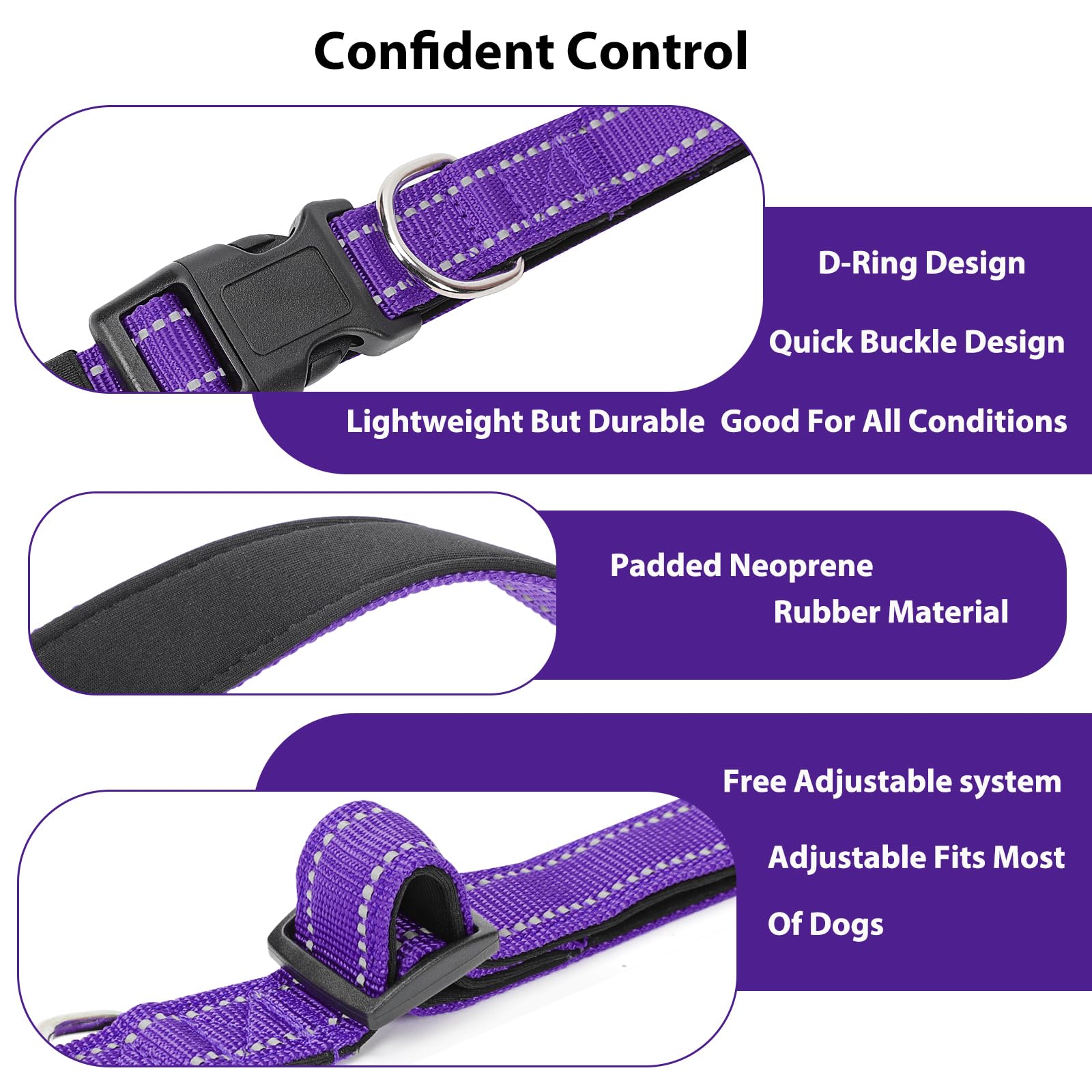 PenSeepet durable nylon webbing collar built to last through daily activity.