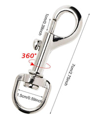 Penta Angel dog leash clasp closeup highlighting durable metal alloy construction.