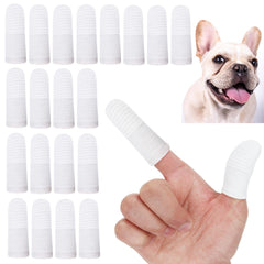 PenVinoo two-finger toothbrush with soft material for gentle pet cleaning
